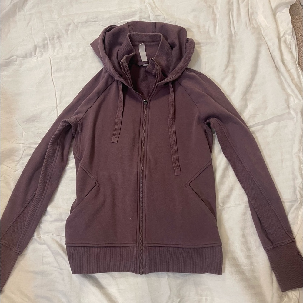 Athleta Zip Hoodie in Mauve Purple
